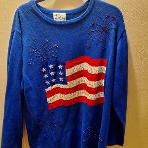 Quacker Factory Patriotic Sweater